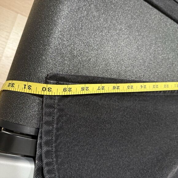 LL Bean Women Black Denim Jeans Faded Distressed 16 Petite Relaxed Fit - Picture 7 of 7